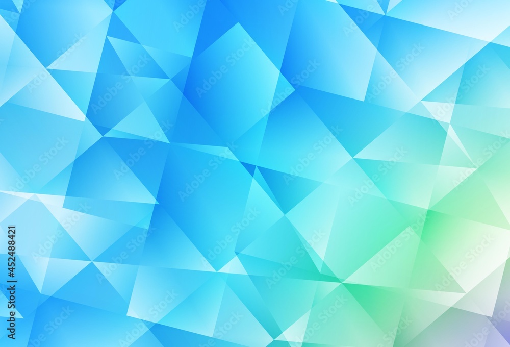 Obraz premium Light Blue, Green vector polygonal template.