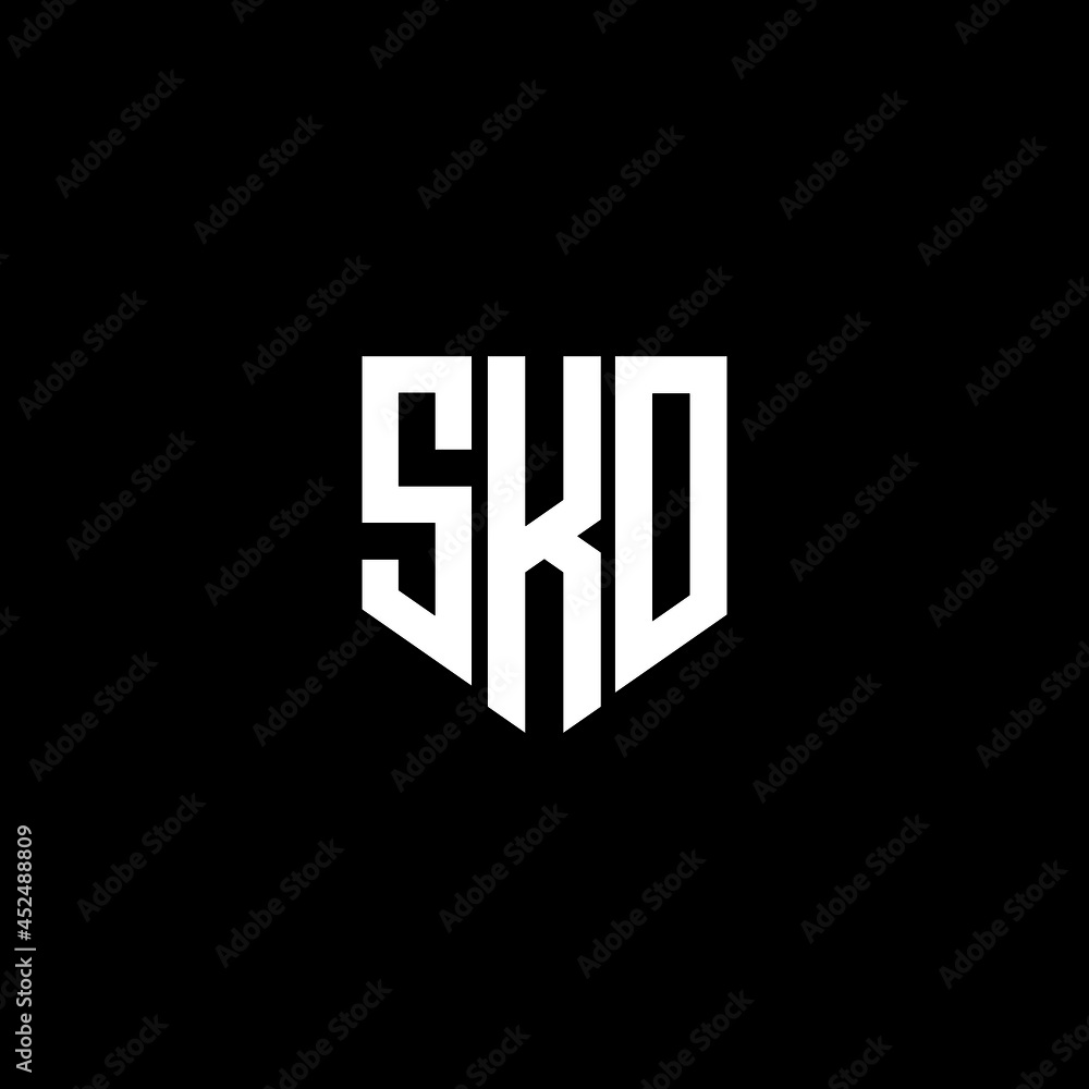 SKO letter logo design on black background. SKO creative initials letter  logo concept. SKO letter design Stock Vector | Adobe Stock