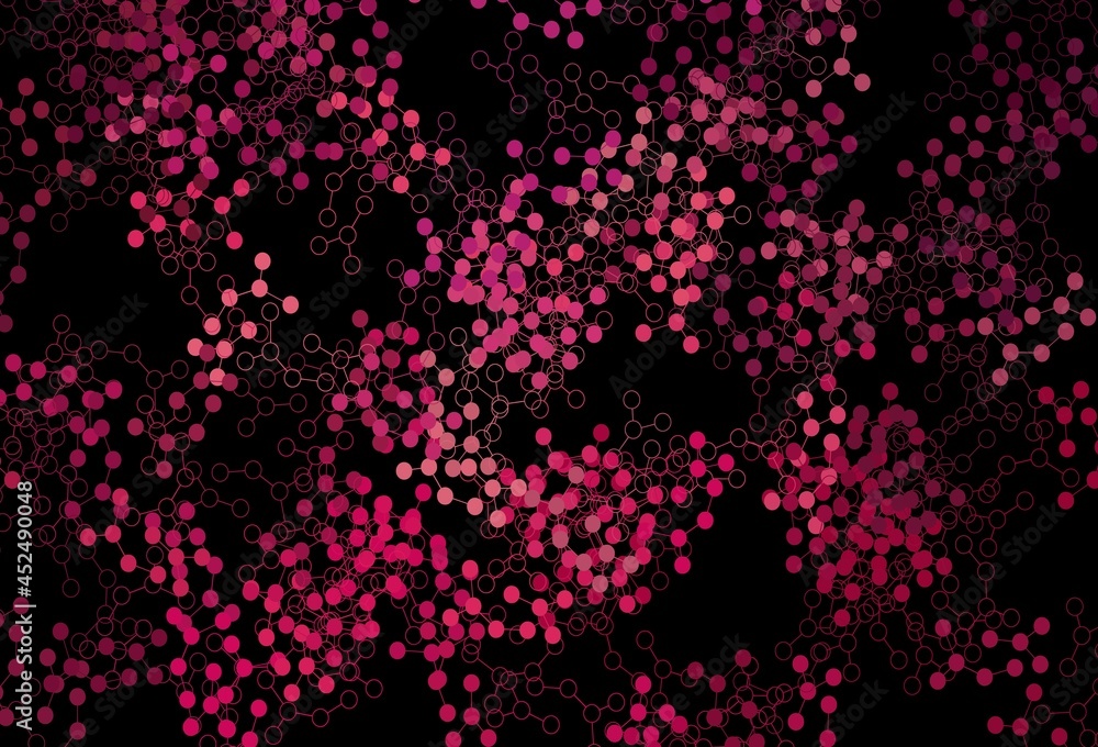 Dark Pink vector texture with artificial intelligence concept.