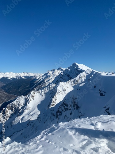 snow covered mountains