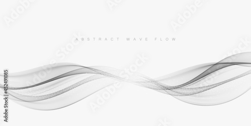 Gray technology background.Abstract background with gray waves. © lesikvit