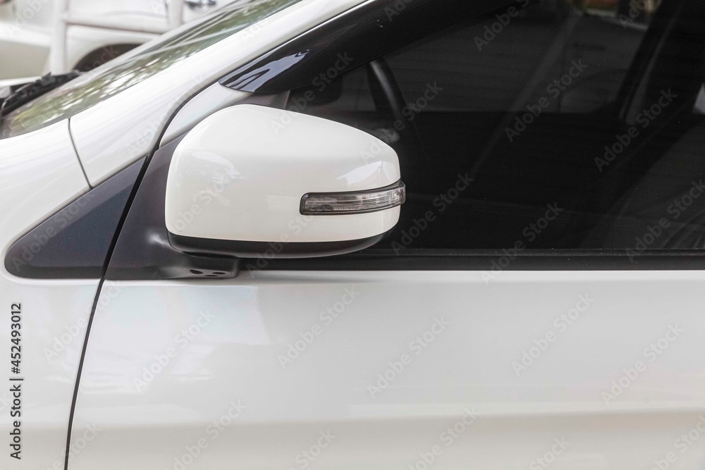 Close - up rearview mirror on the motor vehicle. Close - up rearview mirror on the motor vehicle.
