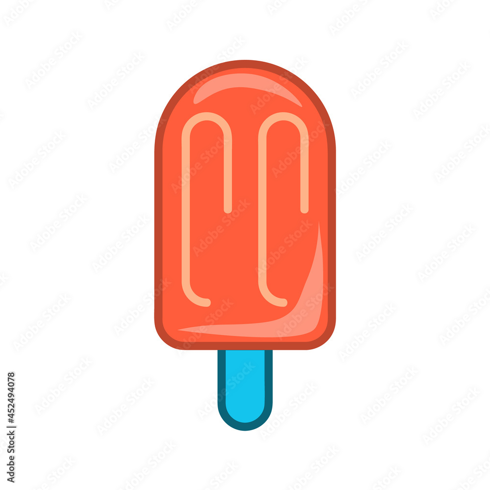 Ice cream icon. Flat pictogram for web. Line stroke. Simple symbol isolated on white background. Outline vector eps10 Ice cream icon. Flat pictogram for web. Line stroke. Simple symbol isolated on white background. Outline vector eps10