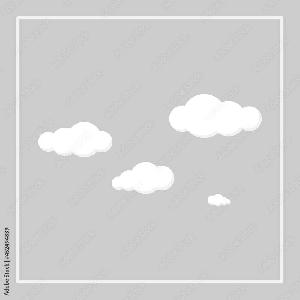 Vector illustration of clouds. isolated background vector flat design. Vector illustration of clouds. isolated background vector flat design.