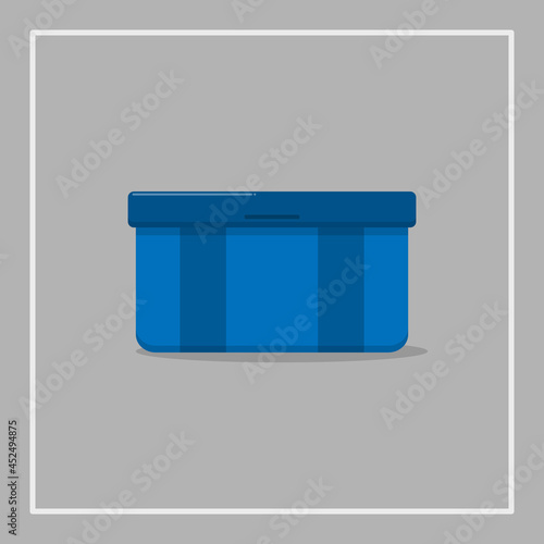 Ice box vector illustration. portable cooler. isolated background vector flat design.