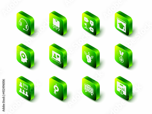 Set Weight loss, Planning strategy, Online education, Medal, Key performance indicator, Project team base, Digital alarm clock and Whistle icon. Vector