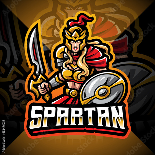 Spartan women esport mascot logo