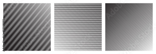 Set of Wave Oblique Smooth Lines Pattern in Vector © ckybe