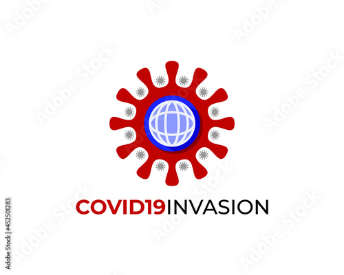 covid 19 22 virus shape invading world globe