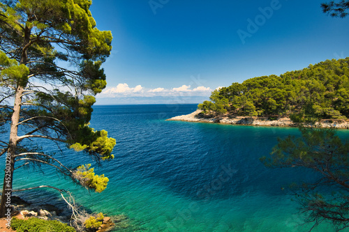 Landscape of Bay in Cres Island , Croatia