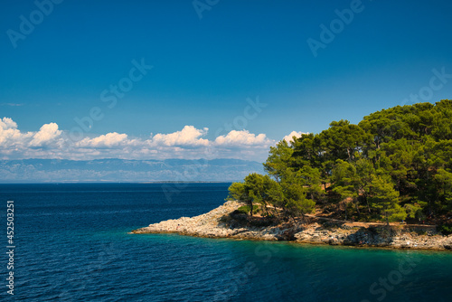 Landscape of Bay in Cres Island , Croatia