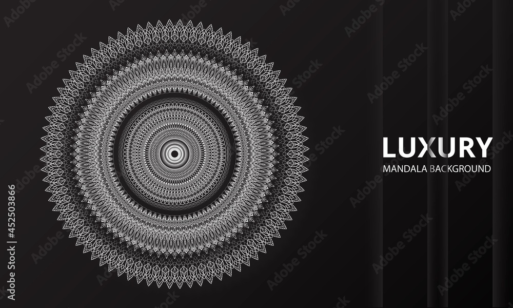 Mandala design mandala vector round luxury design golden brush text.