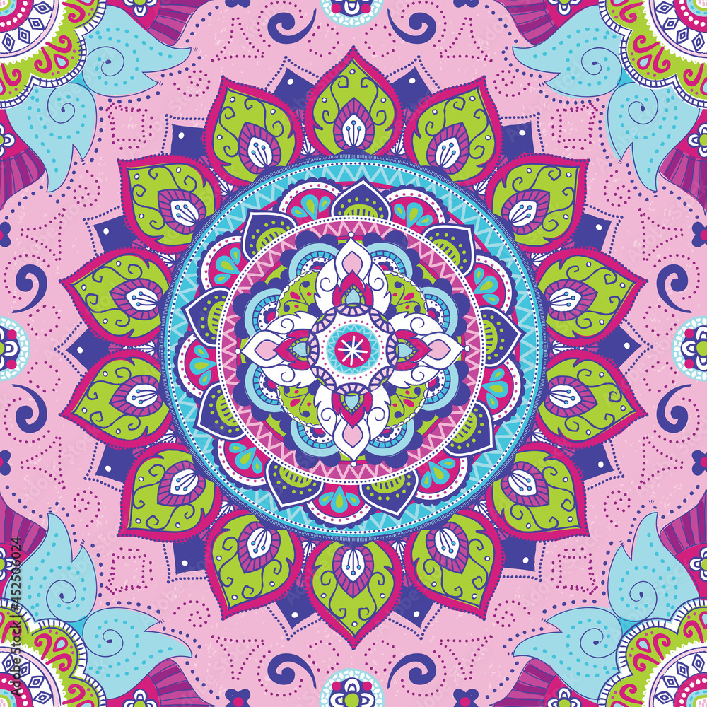 A modern twist on a classic motif. This repeating pattern is hand-drawn giving it an intriguing intricacy hard to find in vector artwork. Perfect for boho backgrounds.