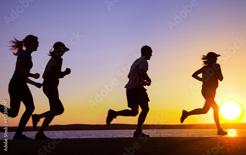 running on the beach
