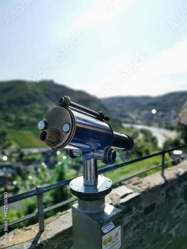 coin operated binoculars on the mountain at castle cochem