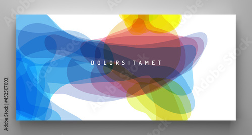 Splashes of paint. Abstract background. Template for poster, flyer, banner or book cover. 3d vector illustration with dynamic effect.