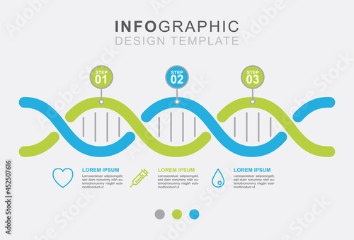 Infographic genetic information and science