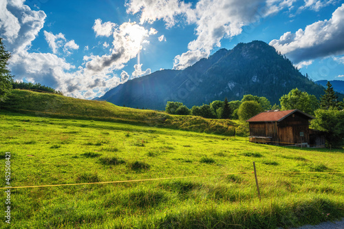 Wunderschöne Natur in den Alpen bei Pfronten in Bayern