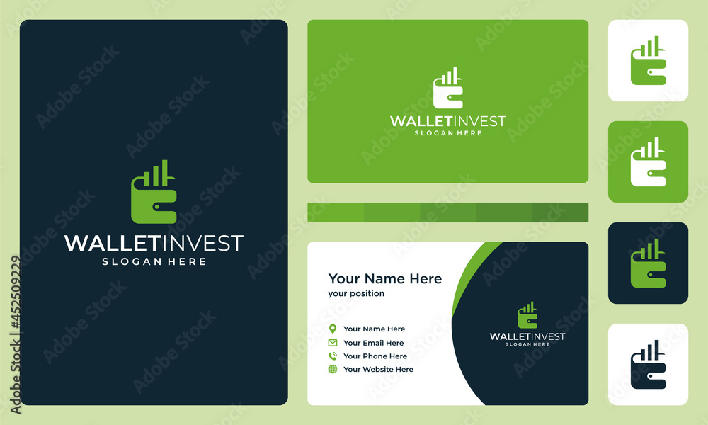 a combination of the wallet logo shape and growth, finance and investment logo shapes. a combination of the wallet logo shape and growth, finance and investment logo shapes.