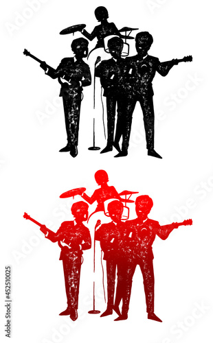 ロックバンド,シルエット