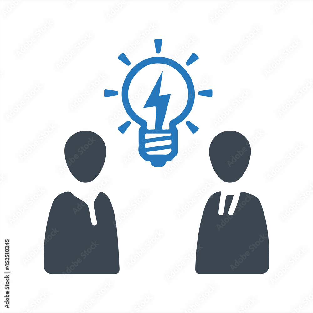 Business idea icon. Vector and glyph Business idea icon. Vector and glyph