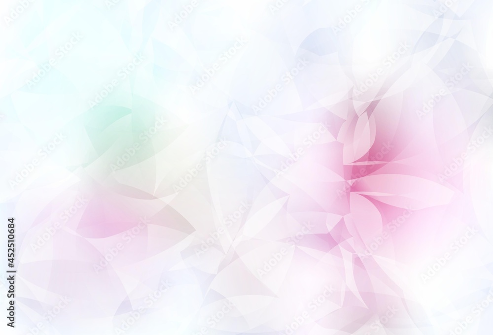 Light Pink, Yellow vector polygon abstract backdrop.