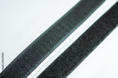 Foto Velcro type slim band black, fluffy + velvet