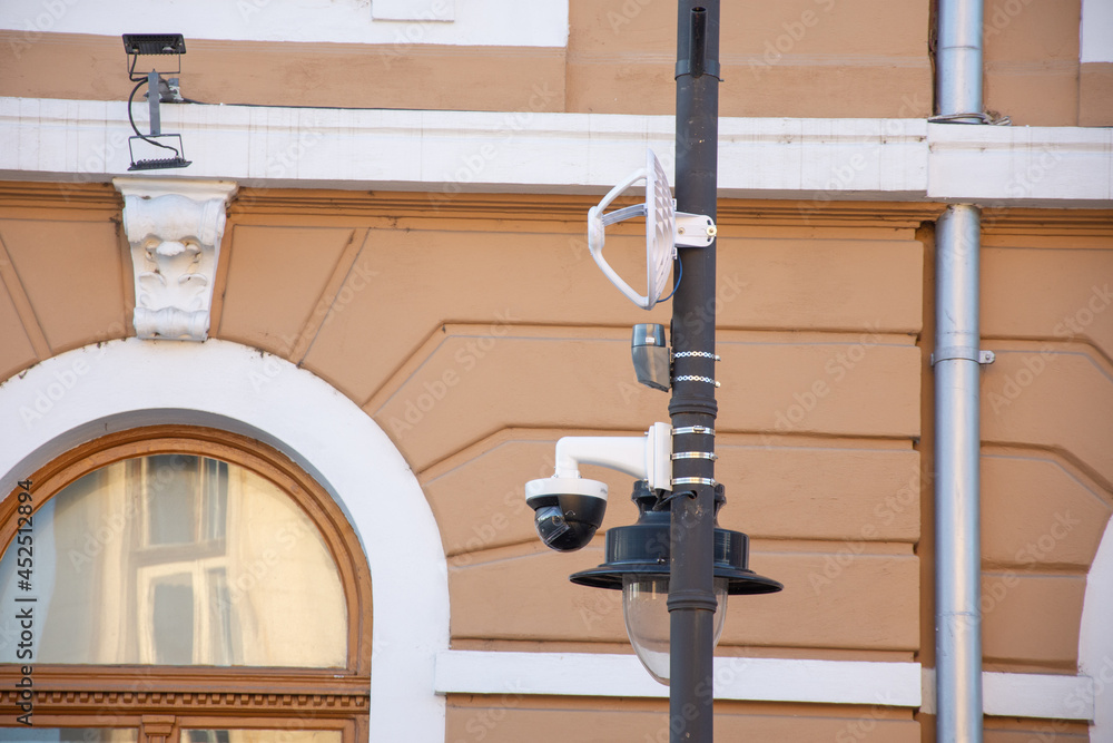 New CCTV Camera surveillance In Bistrita,Romania 2021 ,august ,Outdoor surveillance cameras on a pole New CCTV Camera surveillance In Bistrita,Romania 2021 ,august ,Outdoor surveillance cameras on a pole