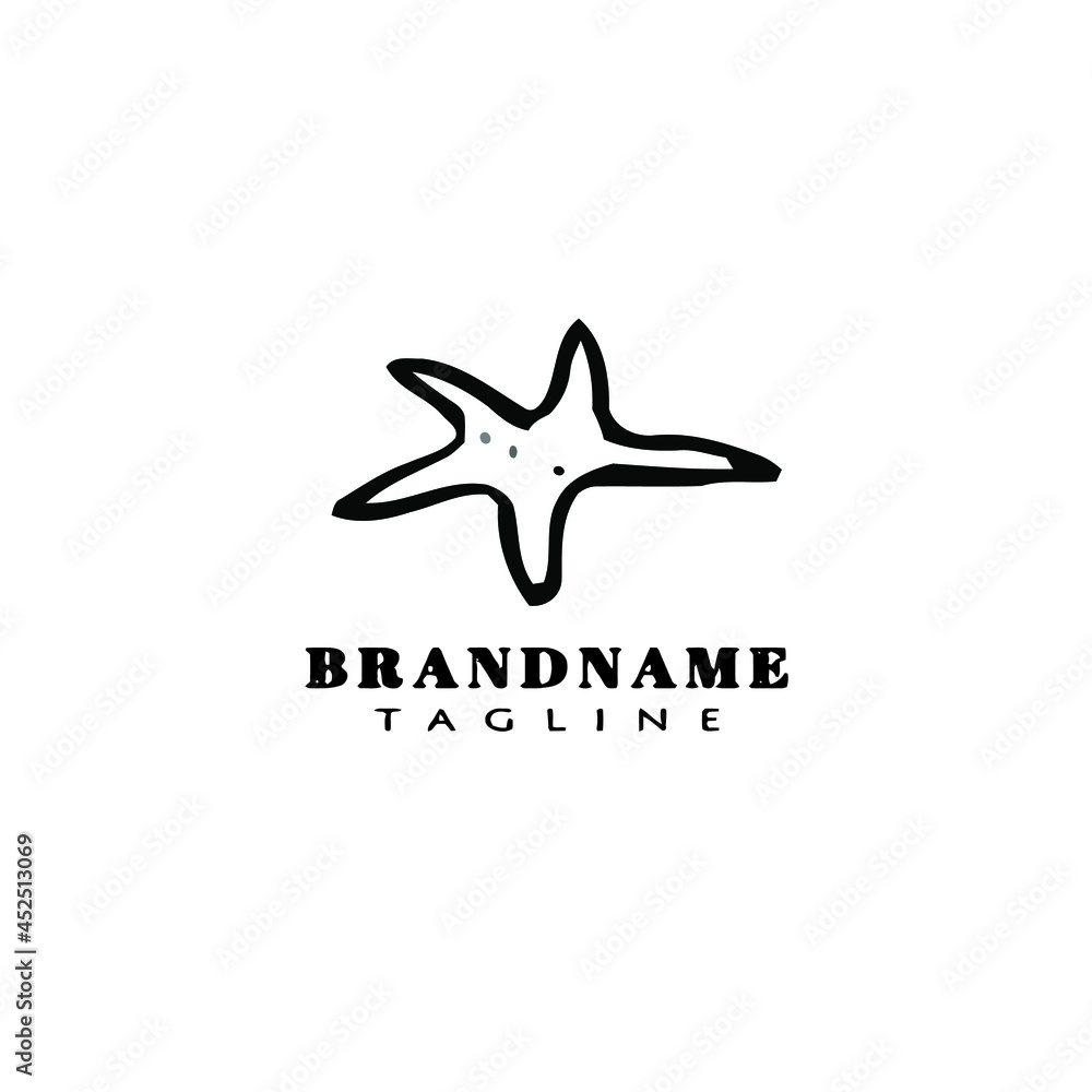 starfish logo icon design template black isolated vector illustration starfish logo icon design template black isolated vector illustration