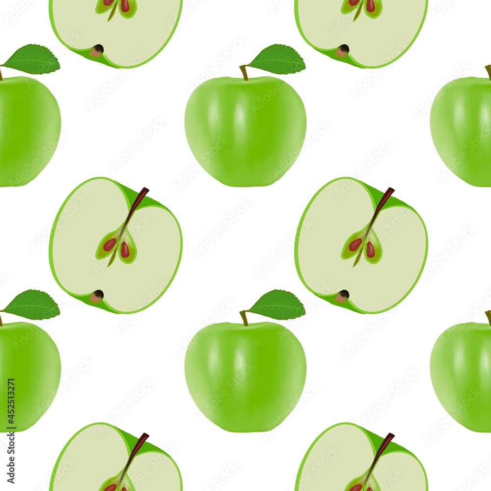 green apple pattern seamless illustration green apple pattern seamless illustration