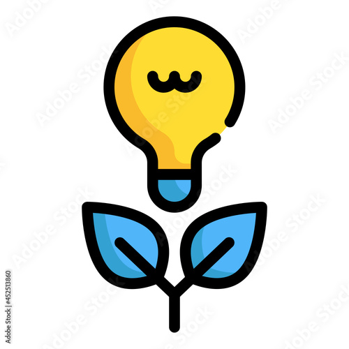 plant bulb filled outline icon