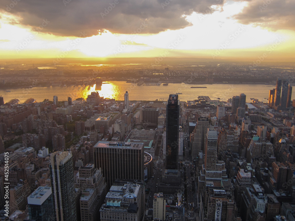 Sunset and New York City