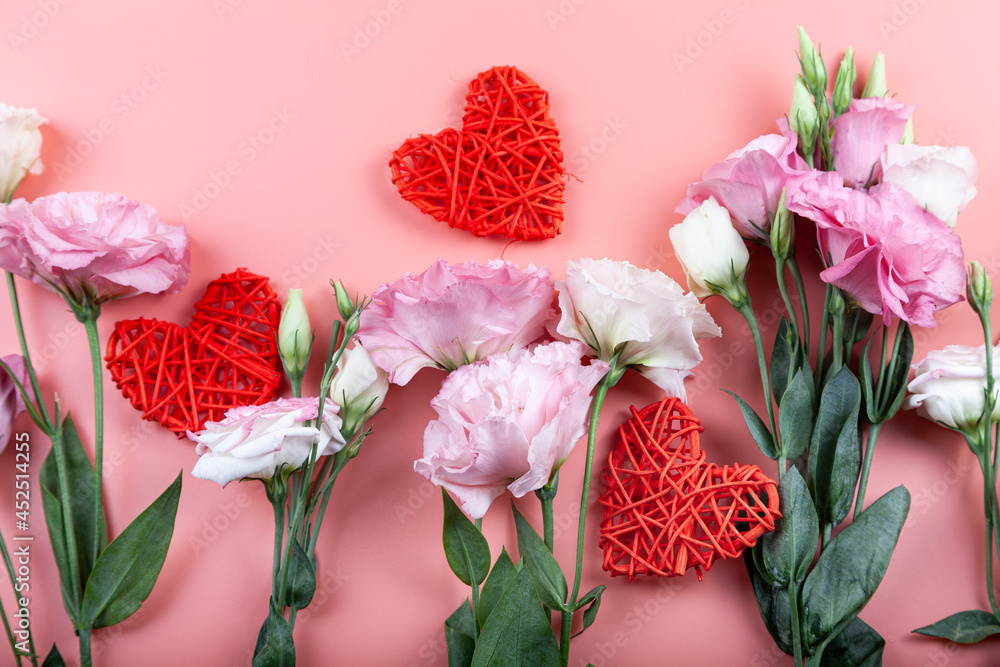 Bouquet of flowers and hearts Bouquet of flowers and hearts