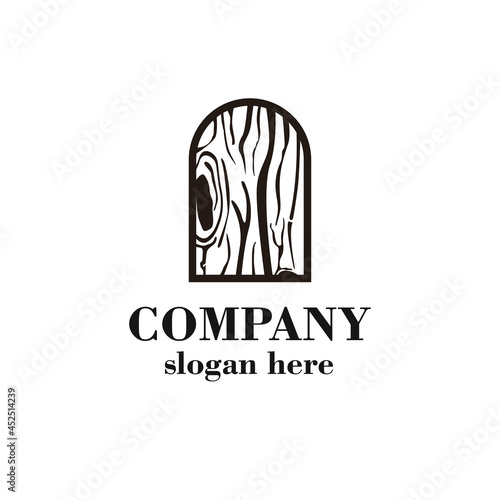 Wood Texture Logo Design Inspiration, Vector illustration