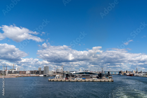 view of the ferry harbor and terminal in downtown Helsinki © makasana photo