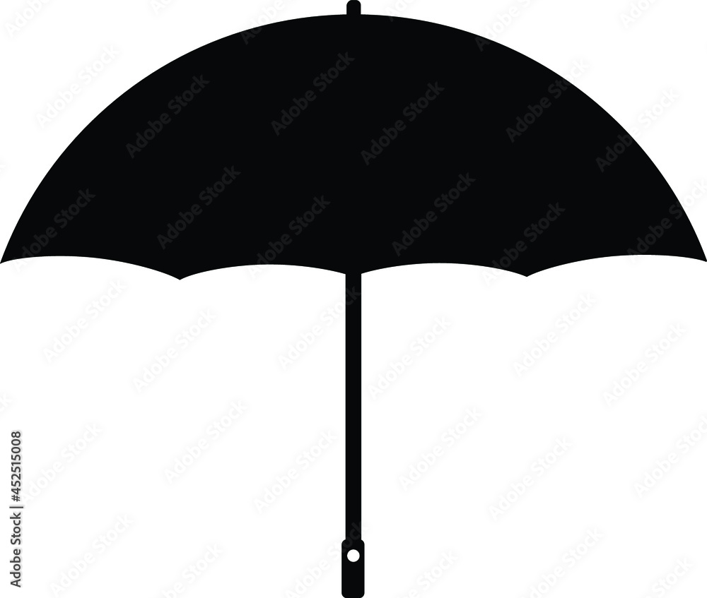 black umbrella icon design isolated on white background black umbrella icon design isolated on white background