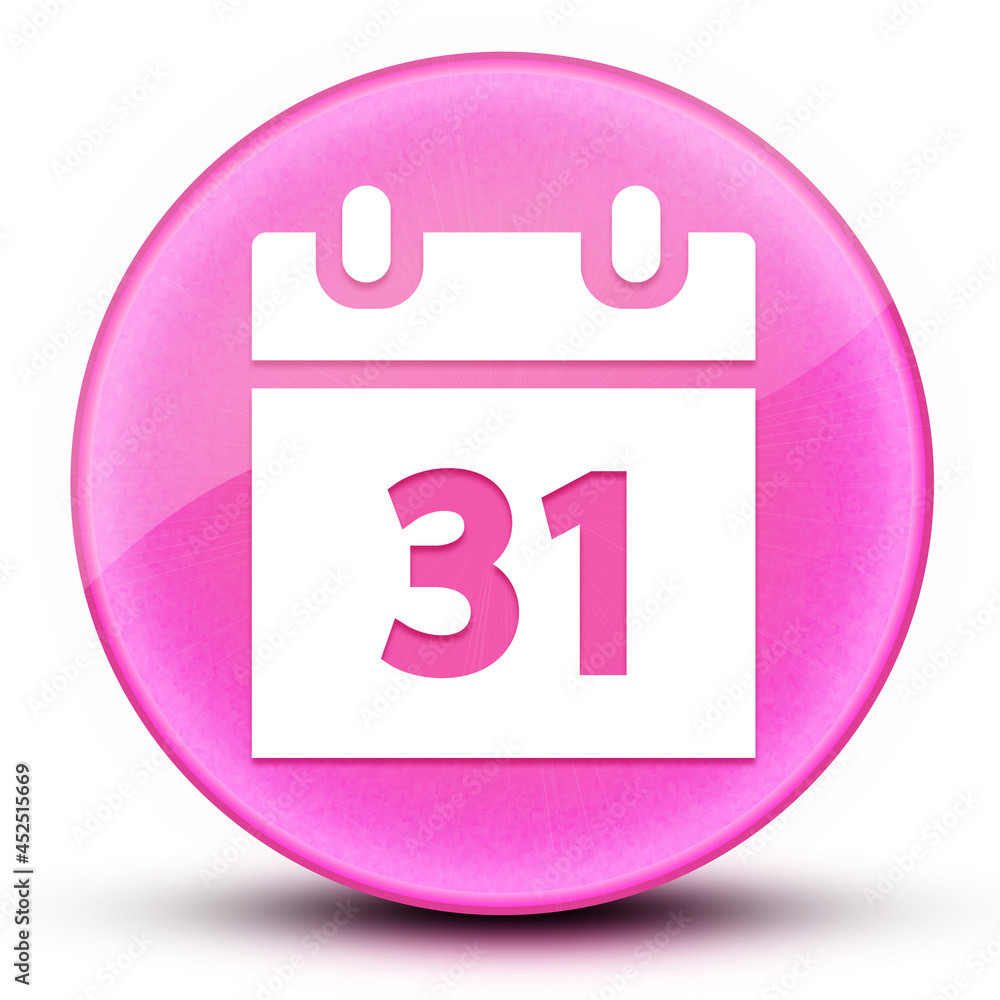 Calender eyeball glossy pink round button abstract Calender eyeball glossy pink round button abstract