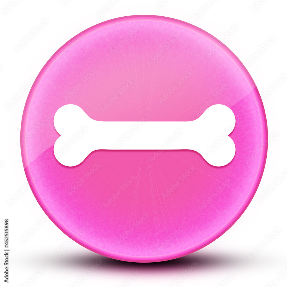Bone eyeball glossy pink round button abstract Bone eyeball glossy pink round button abstract