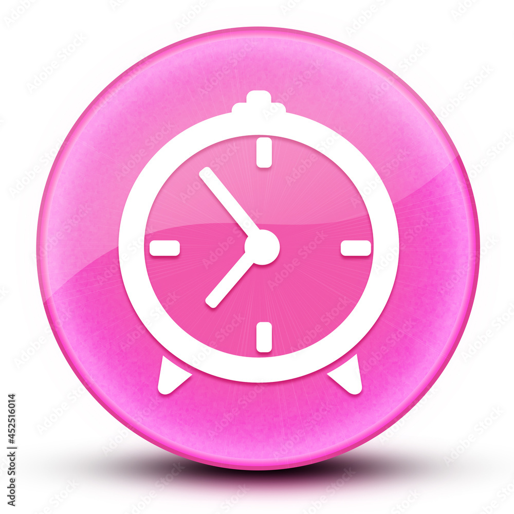 Clock eyeball glossy elegant pink round button abstract Clock eyeball glossy elegant pink round button abstract
