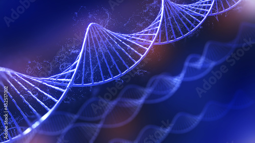 Conceptual background illustration of DNA structure,Genetic editing technology for life,dna,3d rendering