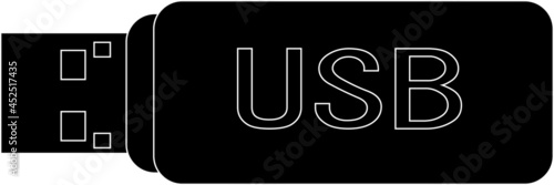 USBメモリのシルエット素材