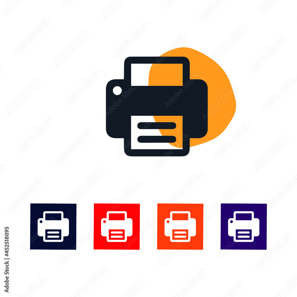 Printer Icon variations stock illustration. Printer Icon variations stock illustration.