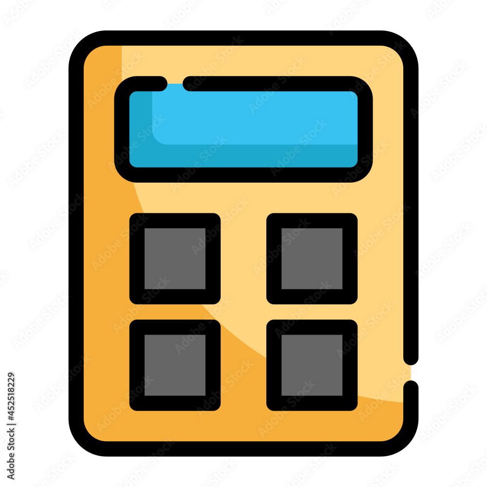 calculator filled outline icon calculator filled outline icon