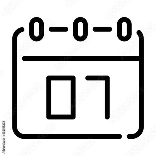 calendar date simple line icon