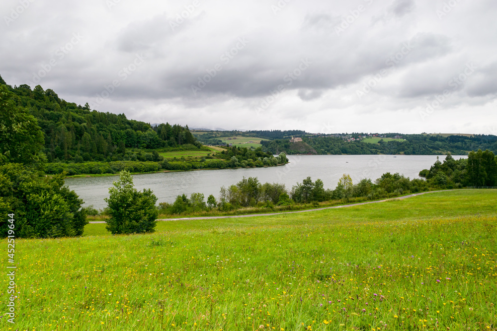 View of the lake in Poland, Czorsztyn