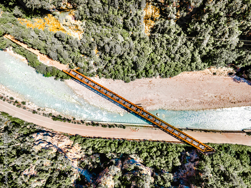 Quadro em tela Alpe Adria Cycle Path in Italy