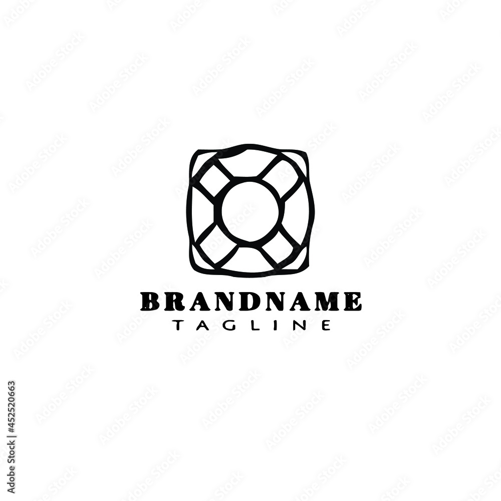 inner tube logo cartoon icon design template black vector illustration inner tube logo cartoon icon design template black vector illustration
