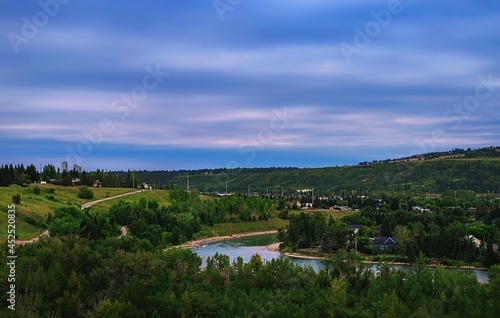 Moody Blue Clouds Over The Bow River Valley