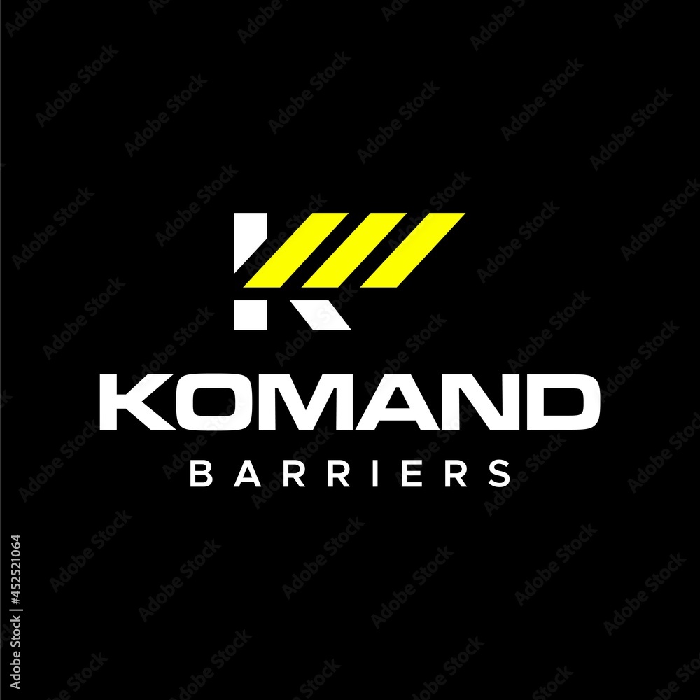 
A bold and unique logo about the letter K and Barriers.
EPS 10, Vector.