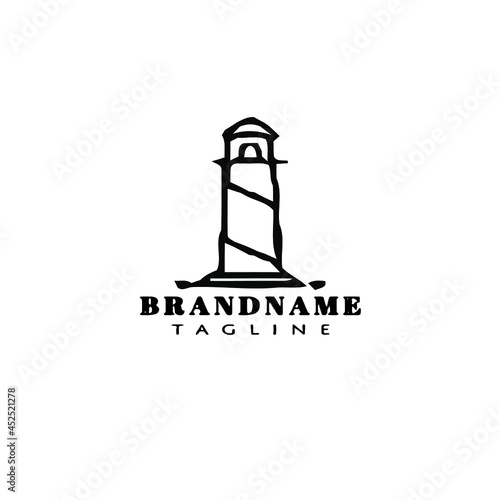 light house logo icon design template illustration